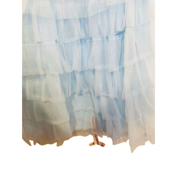 MAC DUGGAL 20529 Powder Blue Strapless Feathers Short Tulle Dress NWT sz 6 - Picture 14 of 16